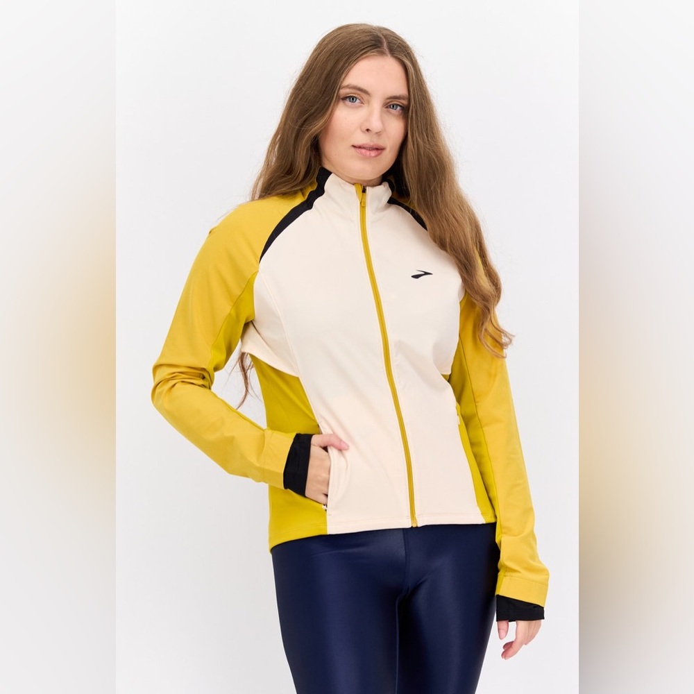 Brooks Fusion Hybrid Jacket LARGE Sand/Dark Sundial/Blac